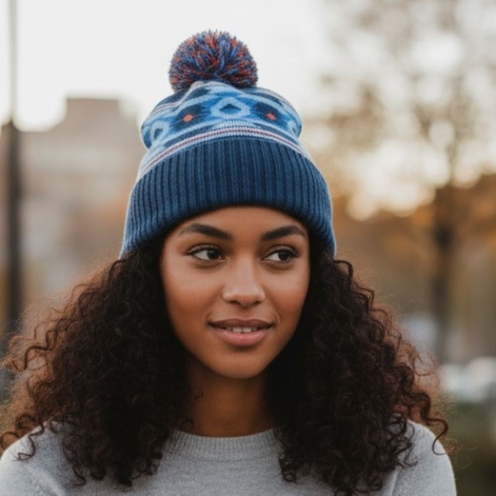 Urban pipeline Aztec print stocking hat
